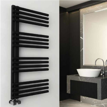 Sanica Edu fekete design fürdőszoba radiátor 500x1100