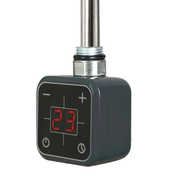 Sanica 600W digitális termosztátos antracit törölközőszárító radiátor fűtőbetét