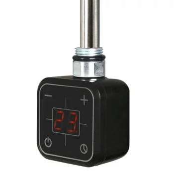 Sanica 600W digitális termosztátos fekete törölközőszárító radiátor fűtőbetét