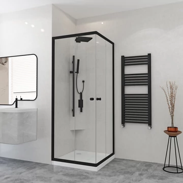 Sanica Orbit fekete szögletes zuhanykabin 80x80
